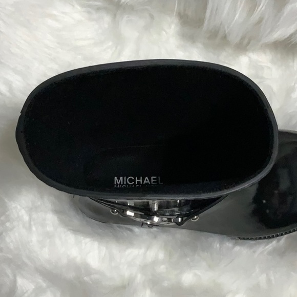 🆕👢MICHAEL KORS ankle 🌧 boot black👢☔️🖤Size 6W - Picture 11 of 13